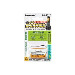 (まとめ)パナソニック コードレス電話機用充電池BK-T317 1個【×3セット】