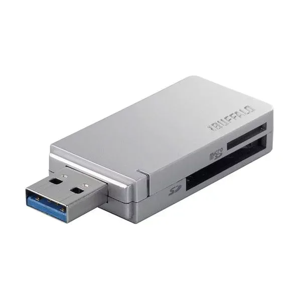 バッファロー 高速カードリーダー/ライター USB3.0&ターボPC EX対応モデル シルバー BSCR26TU3SV 1個