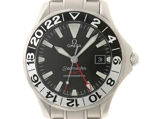OMEGA オメガ シーマスター GMT 2234.50.00 ブラック文字盤 ステンレススチール 自動巻き メンズ【中古】200