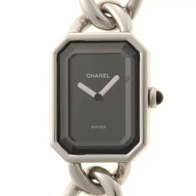 CHANEL シャネル ウォッチ プルミエールL【205】 時計 H0452 腕時計 ステンレススチール ブラック クオーツ ブラック文字盤 レディース【中古】205