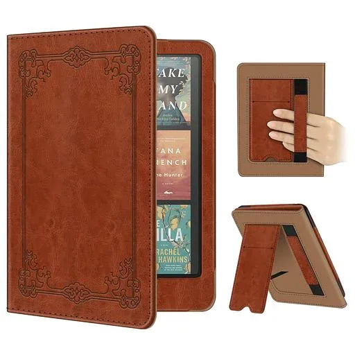 Fintie Kindle Paperwhite/Colorsoft シグニチャーエディション 第12/11/1世代 用ケース(ブラウン)