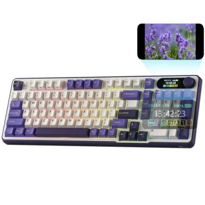 RK ROYAL KLUDGE S98 ワイヤレスメカニカルキーボード スマートディスプレイ&ノブ付き、US QWERTY レイアウト