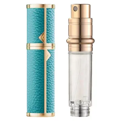アトマイザー 香水 プレミアムレザー仕様 5ml 青 底部充填 PUレザー レディース メンズ 小分けボトル 旅行 仕事 香水 持ち運び 携帯 おしゃれ