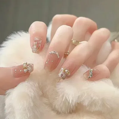 XUZOOネイルチップ 3D付け爪 短め 長め かわいい おしゃれ 人気 シンプル 花嫁ネイルチップ 結婚式 つけ爪 クリスタル 蝶 立体ネイルチップ 手用のネイルチップ 付け爪 ネイルシール つけ爪…