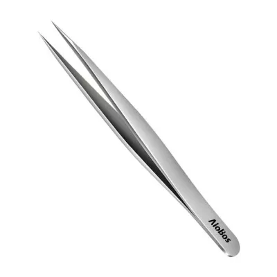 AioBos 毛抜き 先細め 先尖 0.08mm 精密 ピンセット 熱処理済み サンドブラスト 眉毛抜き 鼻毛 黒ずみ取り ヒゲ とげぬき 処理 男女兼用 収納ケース 毛が簡単に正確に毛を抜く