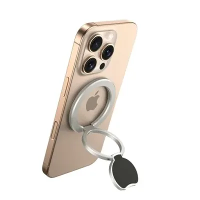 【超強両面マグネット】Bolvunes スマホリング MagSafe対応 ホーローパネルに磁性吸着可能 風呂場&キッチンに最適! 自撮り マグネットスマホスタンド バンカーリング 横縦両立 角度調整可能 …