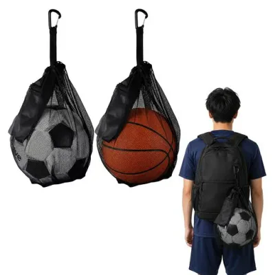 サッカーボール ネット ボールネット 2個セット 4号 5号対応 ボール収納バッグ 肩掛け 持ち運び便利 軽量メッシュ 子供 大人兼用 サッカーボール入れ バスケットボール バレーボール対応 …