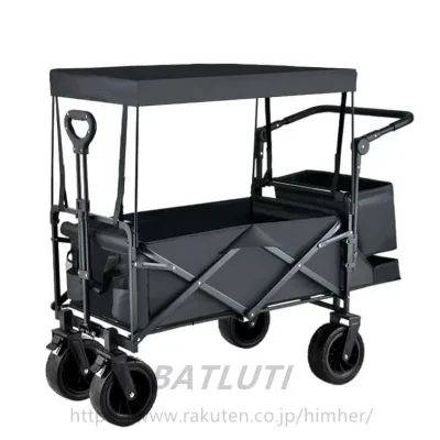 キャリーワゴン 屋根付き 大容量180L 耐荷重225kg アウトドアワゴン 特大タイヤ 折りたたみ式 キャリーカート ワンタッチ収束式 台 ショッピングカート 組立不要