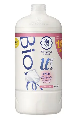 ビオレu ※旧品※大容量 ザ ボディ 〔 The Body 〕 泡タイプ ブリリアントブーケの香り つめかえ用 800ml 「高潤滑処方の生クリーム泡」 ボディソープ 華やかなブリリアントブーケの香り