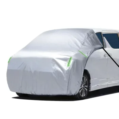 ANBEN ボンネットカバー 車カバー ハーフ 半分自動車カバー フロントガラスカバー ボンネット保護カバー 裏起毛タイプ(ミニバン車用MH-Lサイズ