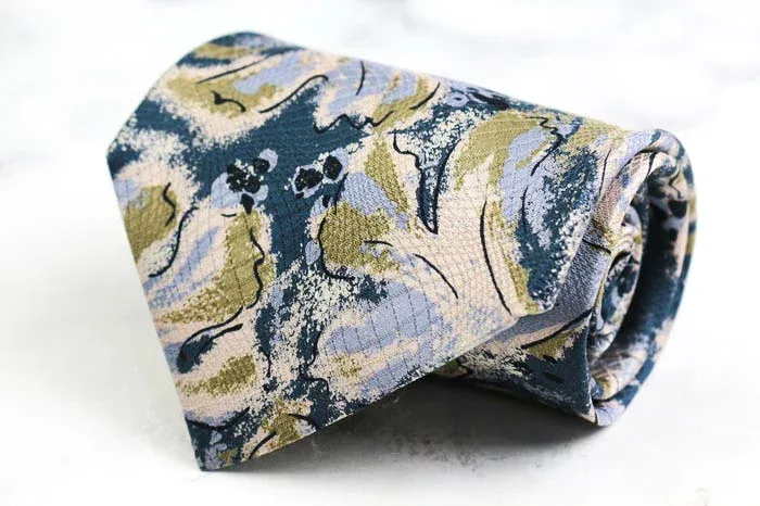 ザタイ ブランド ネクタイ シルク 多模様 総柄 PO メンズ ネイビー THE TIE 【中古】