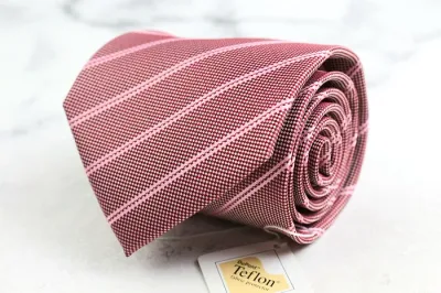 Franco Collezion フランココレツィオーニ ブランド ネクタイ ストライプ 格子柄 未使用タグ付 PO メンズ レッド 【中古】