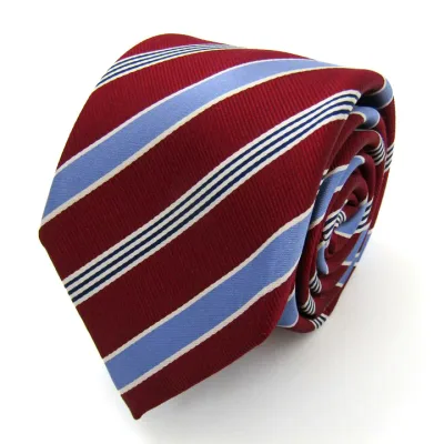 パーソンズ ネクタイ ブランド ストライプ柄 シルク PO メンズ レッド PERSON'S FOR MEN 【中古】