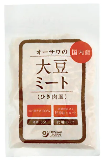 オーサワジャパン オーサワの国産大豆ミート ひき肉風 100g 北海道大豆100% 代替肉×1個