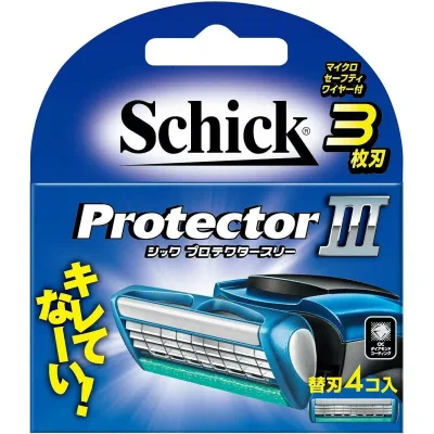 シック Schick プロテクタースリー 3枚刃 替刃 (4コ入) カミソリ 剃刀 替え刃