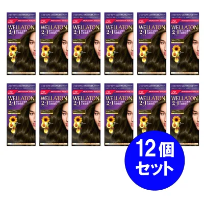 【まとめ買い】12個セット ウエラジャパン ウエラトーン 2+1 クリームタイプ やや明るいマットブラウン ヘアカラー 白髪染め 長続き