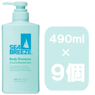 【まとめ買い】ファイントゥデイ シーブリーズ ボディシャンプー クール&デオドラント f 490ml×9個