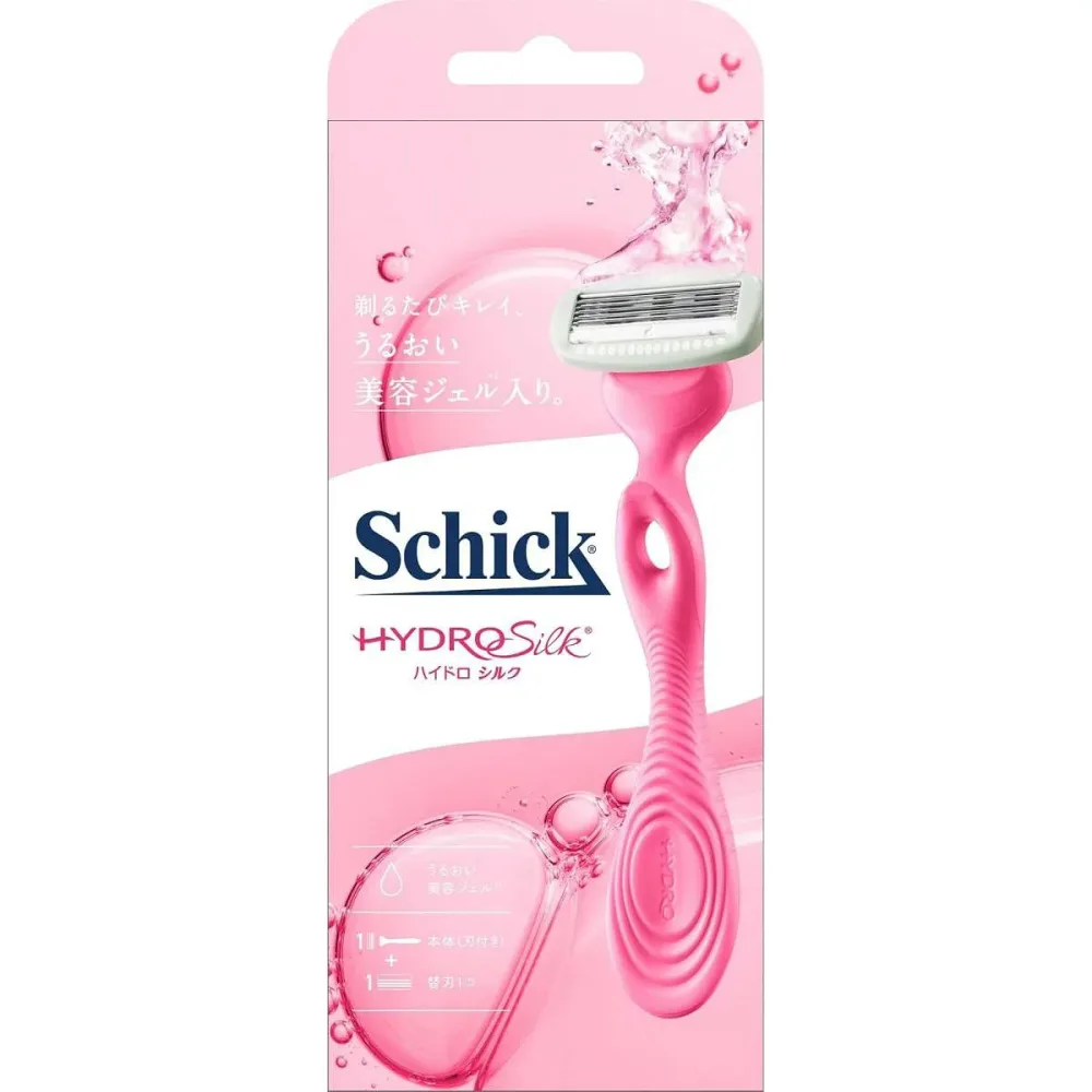 シック ハイドロシルク ホルダー 刃付き+替刃1コ 女性用 カミソリ 替刃 ボディ Schick