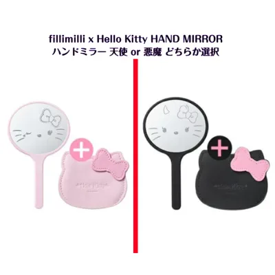 fillimilli x ハローキティ 天使と悪魔のエディションハンドミラー どちらか選択 1点 HAND MIRROR送料無料 韓国商品 hellokitty sanrio コラボ kitty キティ 韓国 オリヤン oliveyoung 鏡 メイク メイク道具