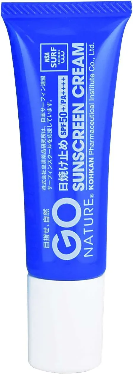 GONATUREサンスクリーン・クリーム30gSPF50+PA++++海もキレイにする日焼け止め 顔ボディ用紫外線吸収剤不使用ハワイでも使えるノンケミカル16種植物エキス+水溶性プロテオグリカン配合臭いベタつきを抑えサラッと伸び軽い質感肌になじみ白浮きしにくく化粧下地にも