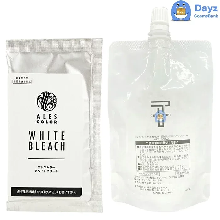 アレスカラー ホワイトブリーチ 30g Tデベロッパー(オキシ) 6% 100mL セット | ブリーチ剤 オキシ / 脱色剤 【YG】
