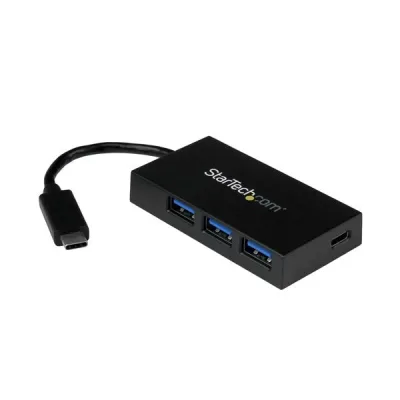 (まとめ)StarTech.com USB-C接続4ポートUSB 3.0ハブ HB30C3A1CFB 1台 【×3セット】