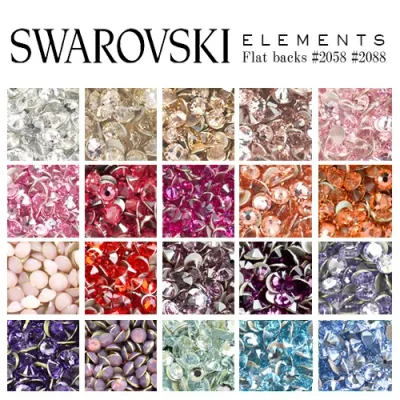スワロフスキー スワロ ラインストーン SWAROVSKI #2088 #2058 #2028 ジェルネイル レジン パーツ ネイルパーツ デコレーション デコパーツ クリスタル セルフネイル 推し活 デコ電 耳つぼ