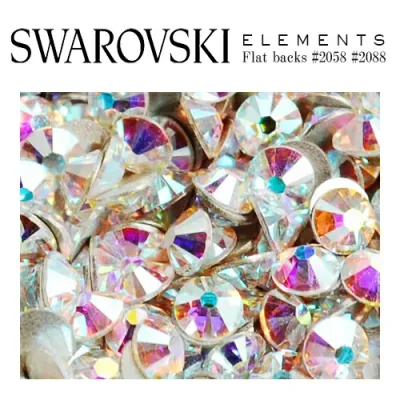 スワロフスキー スワロ ラインストーン クリスタルAB(オーロラ) SWAROVSKI #2088 #2058 #2028 ネイルパーツ ネイル デコパーツ クリスタル セルフネイル ジェルネイル 推し活 デコ電 耳つぼ