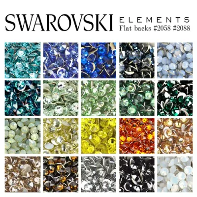 スワロフスキー スワロ ラインストーンSWAROVSKI #2088 #2058 #2028 デコパーツ ネイルパーツ クリスタル ラインストーン セルフネイル ジェルネイル 推し活 デコ電 耳つぼ