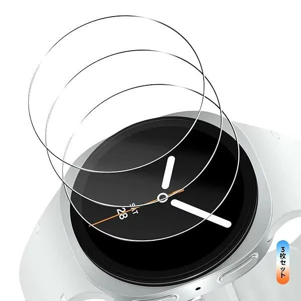 Galaxy Watch9 40mm フィルム ガラスフィルム 保護フィルム 強化 液晶保護フィルム 硬度9H 耐衝撃 飛散防止 高透過率 気泡ゼロ 指紋防止 高感度タッチ 貼り付け簡単 3枚入り Galaxy Watch9 40mm