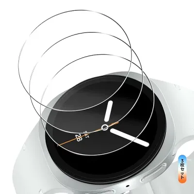 Galaxy Watch9 40mm フィルム ガラスフィルム 保護フィルム 強化 液晶保護フィルム 硬度9H 耐衝撃 飛散防止 高透過率 気泡ゼロ 指紋防止 高感度タッチ 貼り付け簡単 3枚入り Galaxy Watch9 40mm
