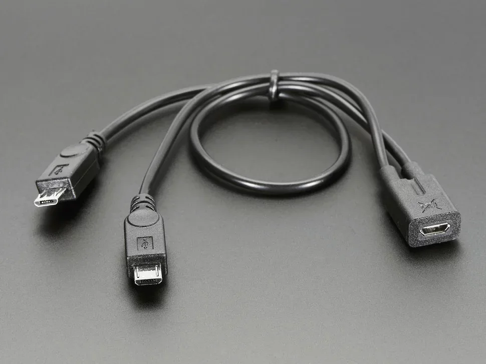 MicroB USB 2-Wayスプリッターケーブル