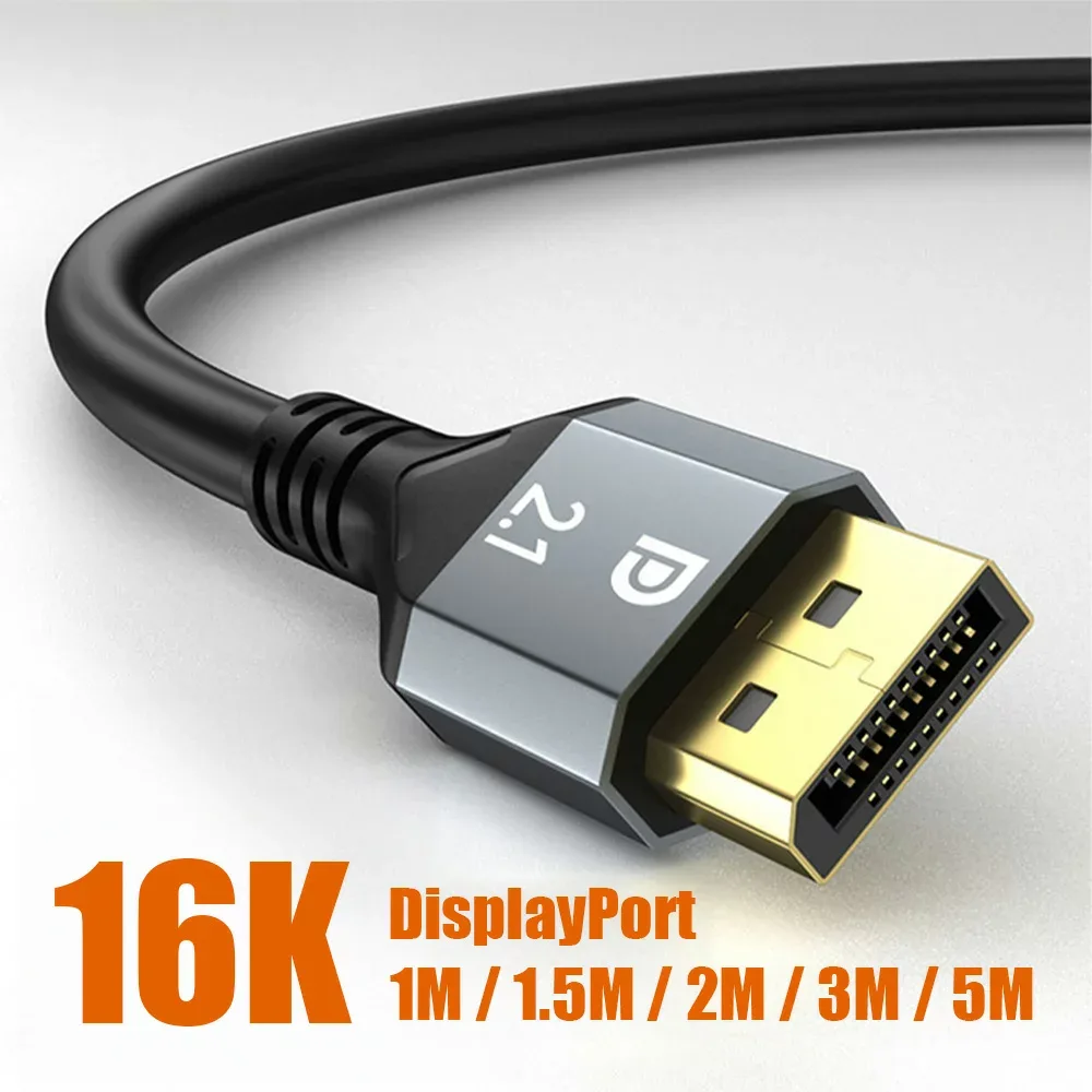 DisplayPort 2.1 ケーブル DPケーブル 16K対応 8K120Hz / 4K144Hz 最大77.4Gbps 高速伝送 HDR DSC FreeSync G-Sync対応 ディスプレイケーブル DP to DP ディスプレイポートケーブル ゲーミング PC モニター接続 1m 1.5m 2m 3m 5m