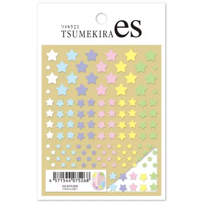 TSUMEKIRA(ツメキラ) ネイルシール 【es】パステルスター ES-STR-005 薄い しなやか 高品質 送料無料(普通郵便)
