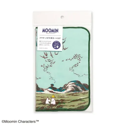 ムーミン スマホ・メガネ拭きハンカチ 草原 05869 約20×20cm 【メール便 送料無料】