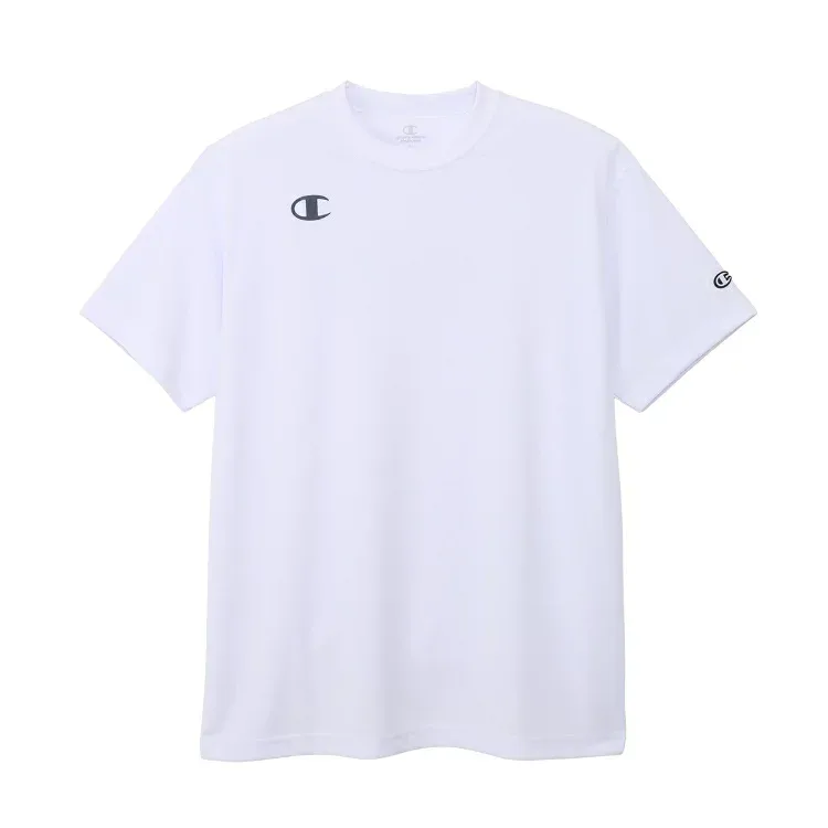 CHAMPION チャンピオン SHORT SLEEVE T-SHIRT ホワイト XL C3-DV320 10 | トップス 半袖 ショートスリーブ Tシャツ 抗菌 防臭 吸汗性 速乾性 UVカット 通気性 バレーボール スポーツ トレーニング メンズ ユニセックス ウエア ウェア 衣類 服 ファッション
