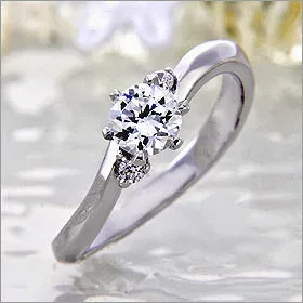 婚約指輪 エンゲージリング! 卸直営!ダイヤモンド 0.301ct UP Dカラー VVS1 VERY-GOOD プラチナ(Pt900)鑑定書付き ラウンドブリリアント メレ 立て爪