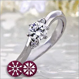 Engagement ring Engagement ring! Directly managed wholesale! Diamond 0.301ct UP E color VVS2 EXCELLENT H&C Platinum (Pt900) Certificate of Authenticity Round Brilliant Mele Standing Claw
