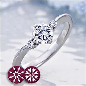Engagement ring Engagement ring! Directly managed wholesale! Diamond 0.301ct UP G Color VS2 EXCELLENT H&C Platinum (Pt900) Certificate of Authenticity Round Brilliant Mele Standing Claw