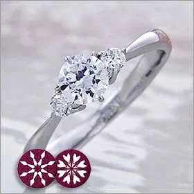 婚約指輪 エンゲージリング! 卸直営!ダイヤモンド 0.501ct UP Gカラー SI1 EXCELLENT H&C プラチナ(Pt900)鑑定書付き ラウンドブリリアント メレ 立て爪