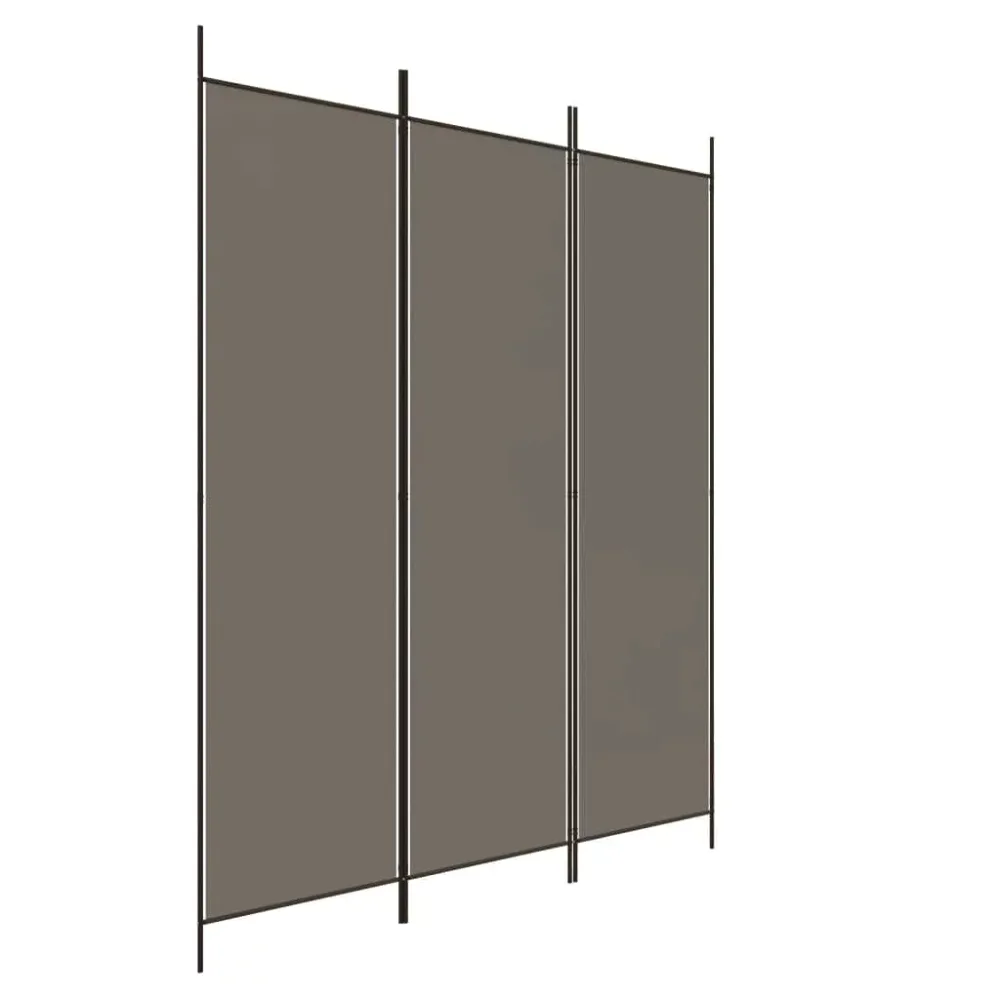 vidaXL 3枚パネル 間仕切り 150x200cm アントラシート ファブリック パーテーション 目隠し おしゃれ 北欧 シンプル 衝立