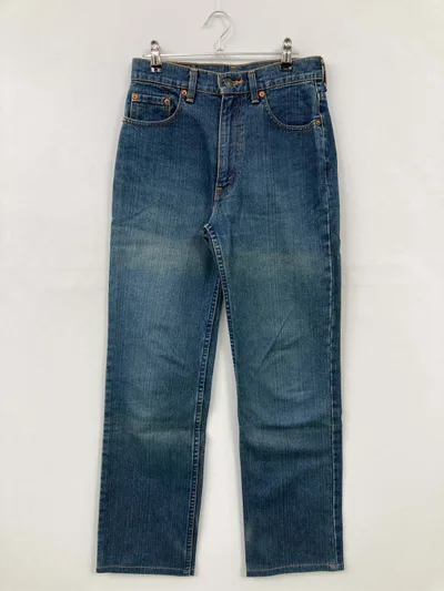 【中古】LEVI STRAUSS & CO. リーバイストラウスアンドカンパニー デニムパンツ W29 L32 ブルー フルレングス 無地 ブランドロゴ スタンダード ストレート レギュラー ヴィンテージ メンズ