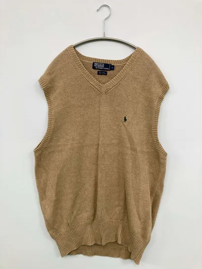 【中古】Polo by Ralph Lauren ポロバイラルフローレン ベスト L ベージュ メンズ