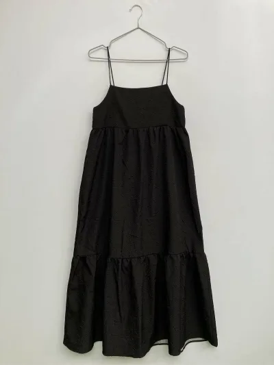 【中古】シャツワンピース M ブラック レディース
