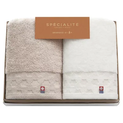 【送料無料・包装無料・のし無料】SPECIALITE 愛媛今治 フェイスタオル2P 66344(A4)