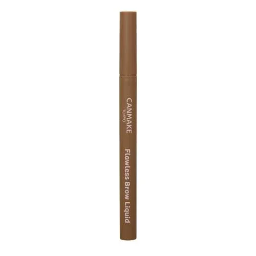 キャンメイク フローレスブロウリキッド 02 シトロンブラウン 0.5ml リキッドアイブロウ 炭パウダー マット ライトブラウン
