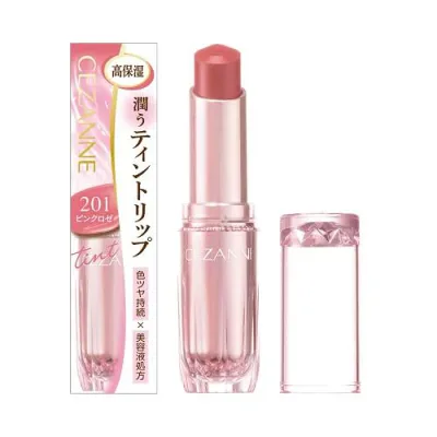 セザンヌ ラスティンググロスリップN 201 ピンクロゼ 3.2g 色×ツヤ×潤い続く美容液ティントリップ