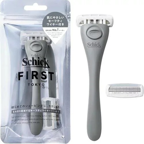 Schick(シック) シックファースト シェービング ホルダー(刃付き+替刃1コ) アッシュグレー 髭剃り カミソリ