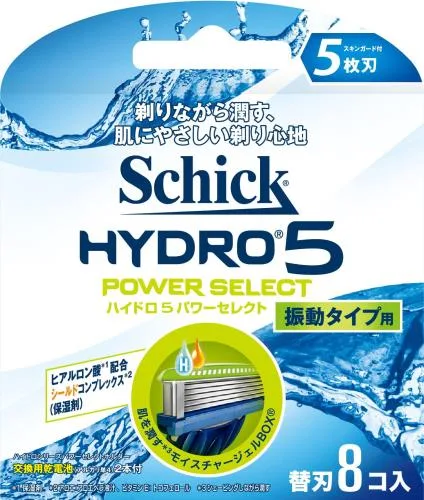 Schick Hydro 5 Power Select 5 ใบมีด ใบมีดสำรอง (8 ชิ้น) ใบมีดโกนรายการเดียว 8 ชิ้น (x 1)