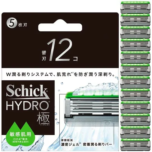 Schick(シック) ハイドロ極 敏感肌 替刃(12コ)男性用 髭剃り カミソリ